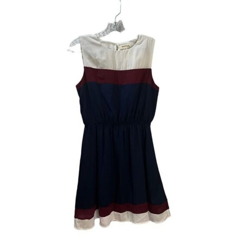 NWOT Monteau Linen Above Knee & Mini Colorblock‎ Dresses Medium